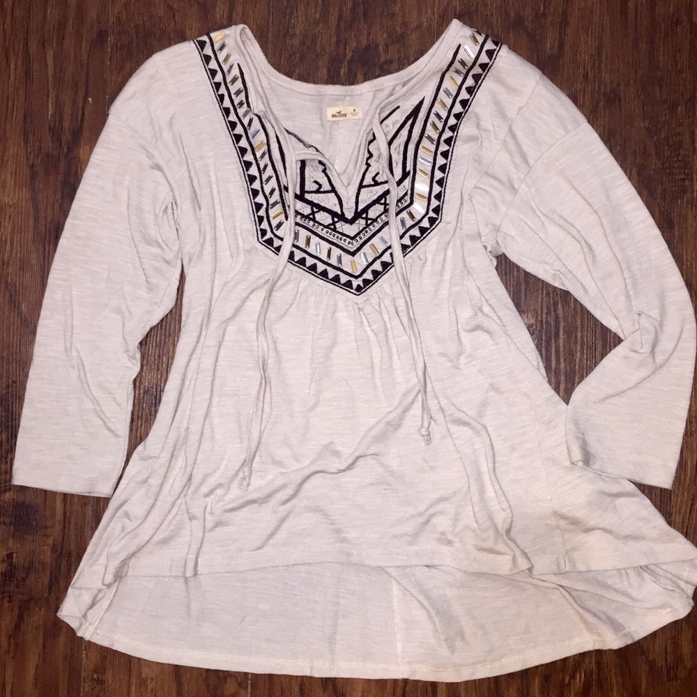 Hollister Embroidered Top